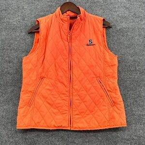 Syracuse University Quilted Vest Women S Orange Sporty Collegiate SU Preppy Otto